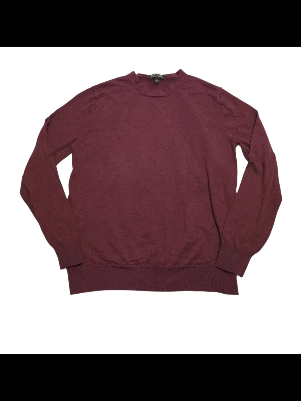 Banana Republic Merino Wool Men's Crewneck Sweater in Burgundy